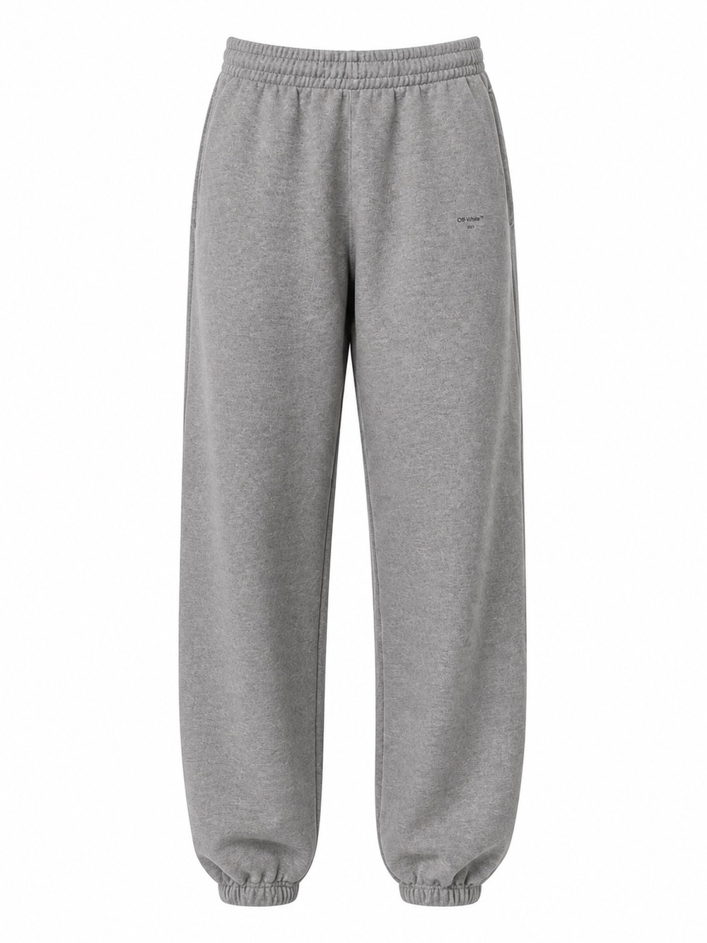 Off-White  Men’s Gray Long Sweatpants With Elastic At Waist And Ankle.Size- XL .
